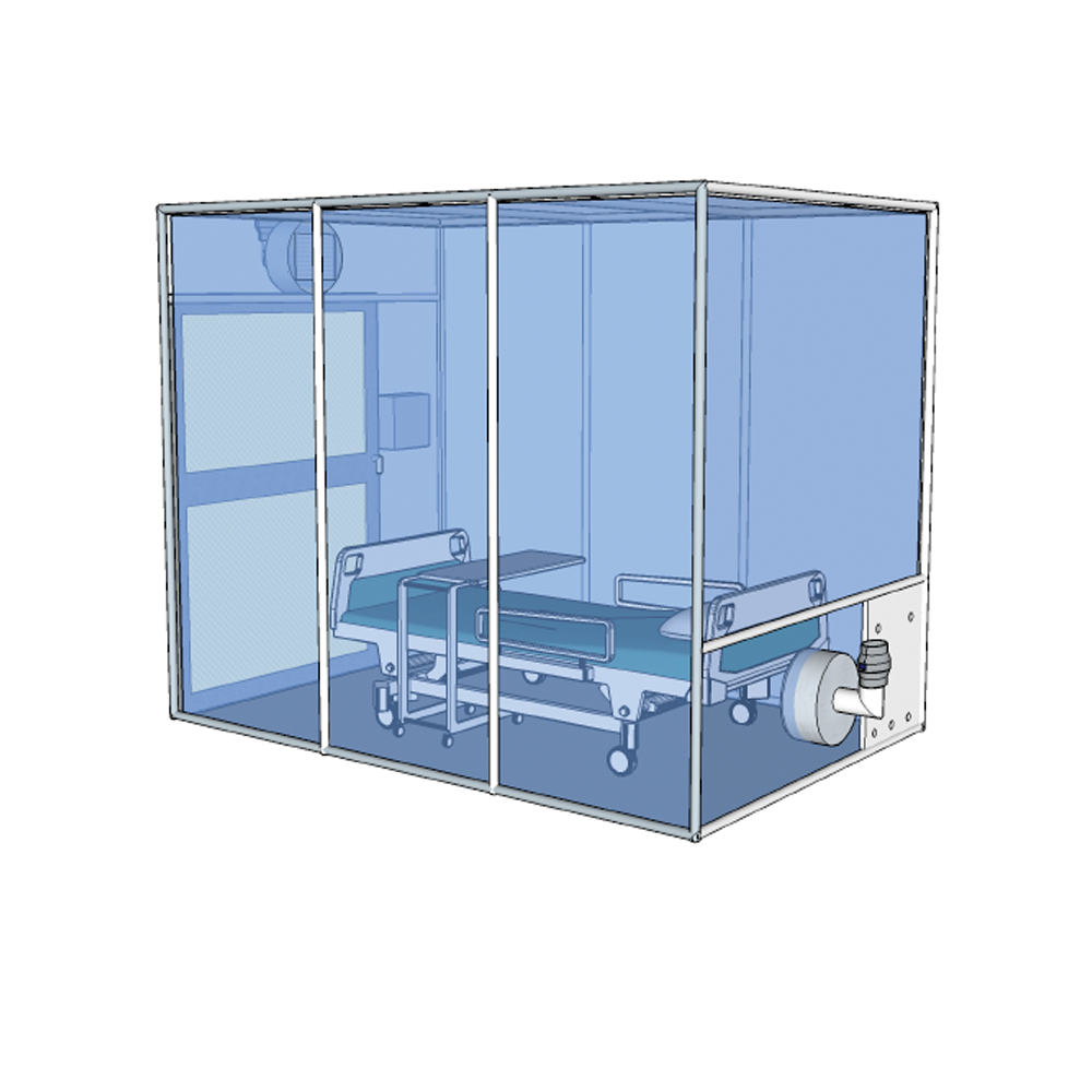 Patient Isolation Canopy side view.